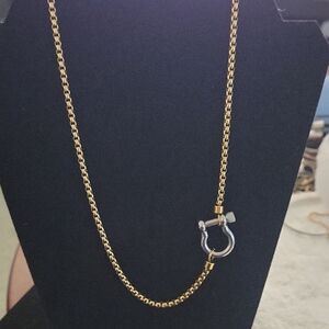 Gold and Silver Chain Necklace